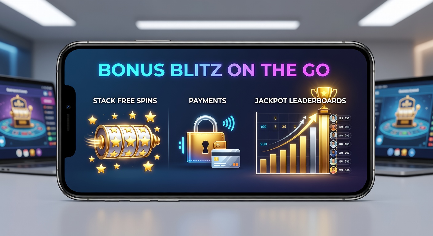 Close-up of mobile payment screen in a casino app showing instant deposit options, free spin activation button, and real-time jackpot leaderboard updates