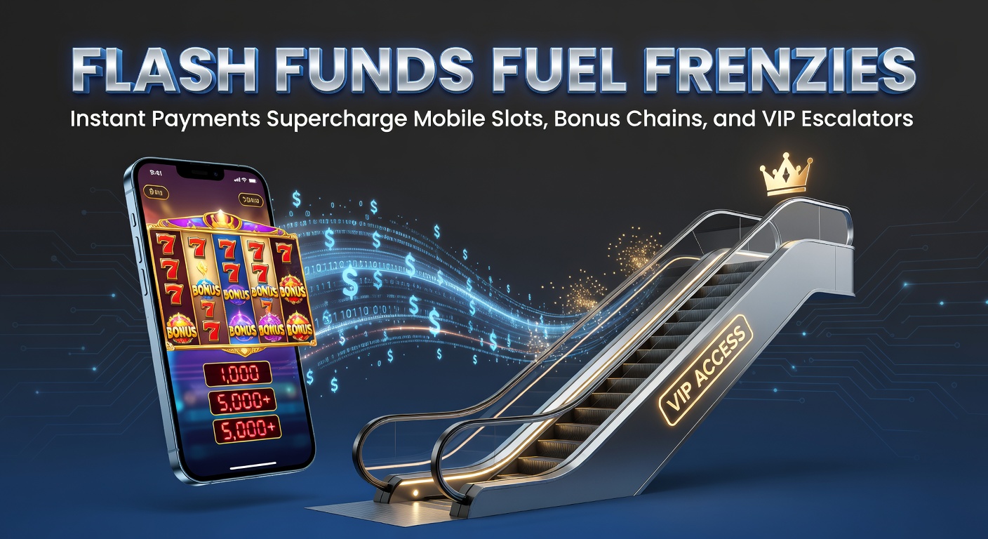 Dynamic illustration of a smartphone screen showing vibrant mobile slots with lightning-fast payment icons and cascading bonus symbols exploding across the reels