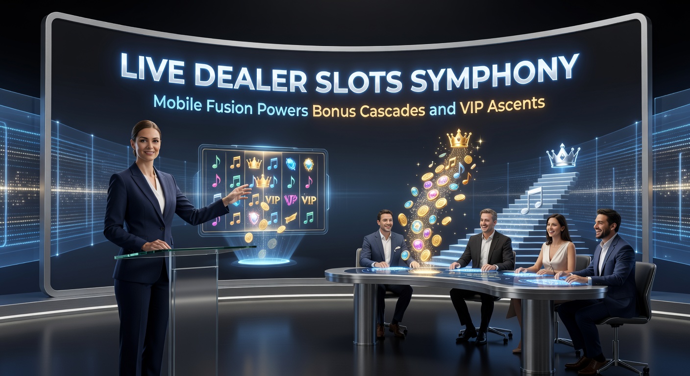 Dynamic display of a live dealer interacting with slot reels on a mobile screen, highlighting bonus cascades in action