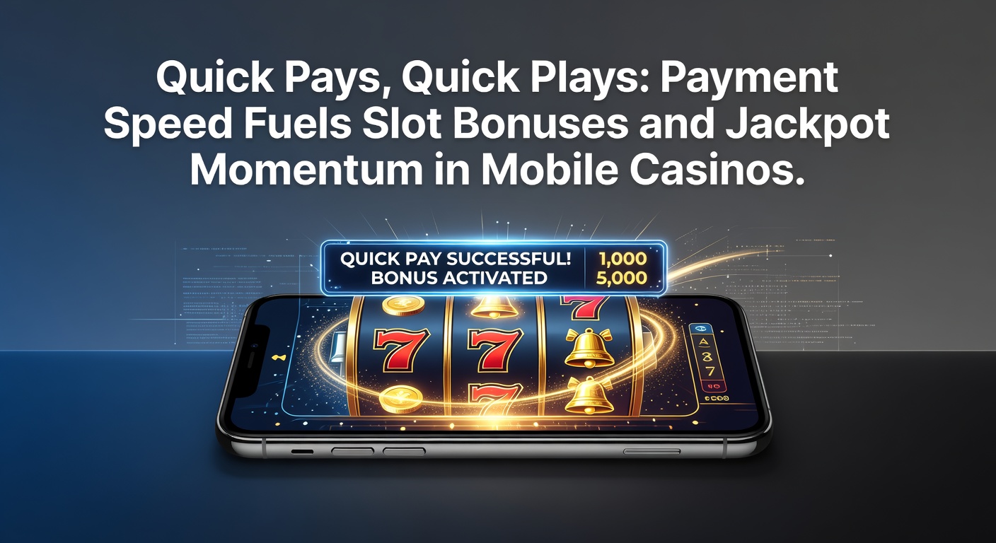Smartphone screen showing a mobile casino app with instant deposit confirmation and vibrant slot reels spinning toward a jackpot