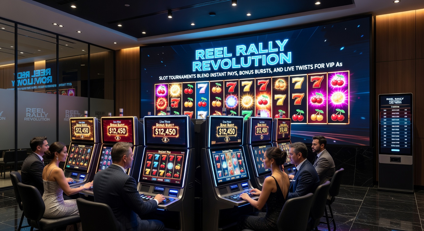 Dynamic screenshot of a reel rally in action: spinning reels with bonus burst animations, live chat overlay, and a player surging up the VIP leaderboard amid explosive win effects