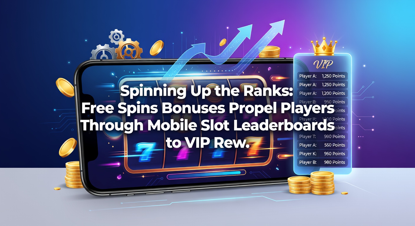Vibrant mobile slot leaderboard displaying top players earning VIP status via free spins bonuses