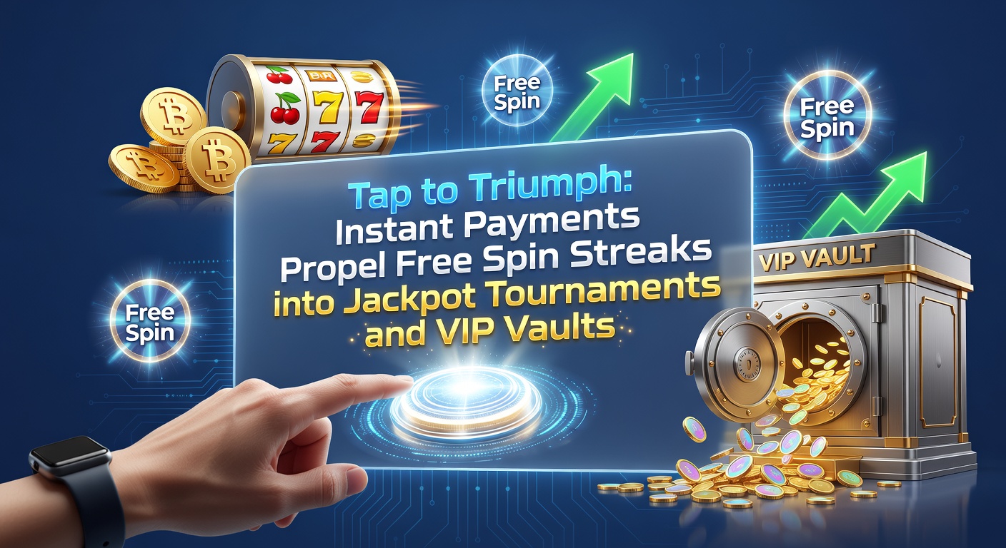 Mobile phone screen showing a tap-to-pay transaction unlocking free spins in a vibrant slot game interface, with jackpot symbols flashing in the background